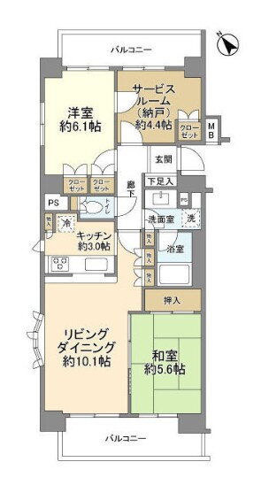 神奈川県横浜市神奈川区西神奈川２ 東白楽駅 2SLDK マンション 賃貸物件詳細