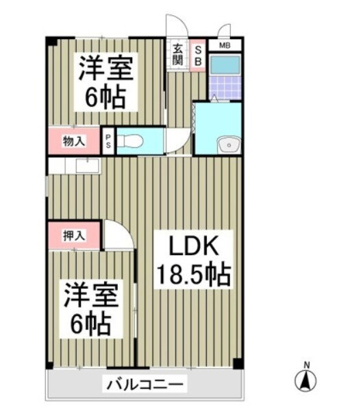 埼玉県春日部市備後西３ 武里駅 2LDK マンション 賃貸物件詳細