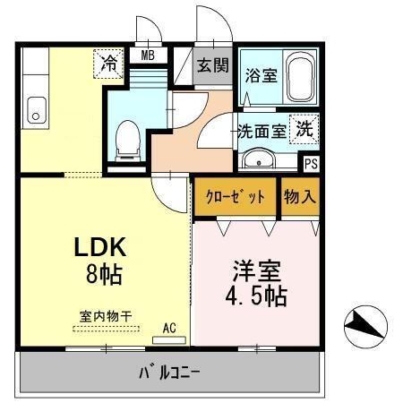 広島県福山市引野町４ 東福山駅 1LDK アパート 賃貸物件詳細