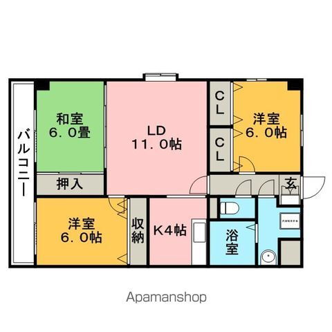 レジデンス高屋敷 7階 3LDK 賃貸物件詳細