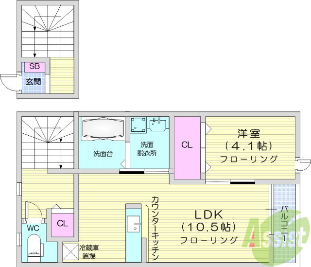 宮城県仙台市宮城野区燕沢３ 東仙台駅 1LDK アパート 賃貸物件詳細