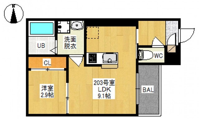 岡山県岡山市北区下伊福上町 備前三門駅 1LDK アパート 賃貸物件詳細