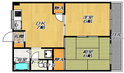 大阪府大東市北条７ 野崎駅 2DK マンション 賃貸物件詳細