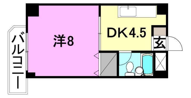 愛媛県松山市錦町 勝山町駅 1DK マンション 賃貸物件詳細