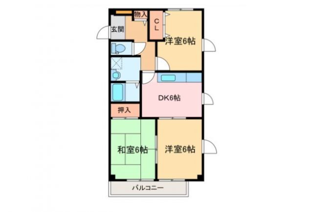 フォブールベルベール 2階 3DK 賃貸物件詳細