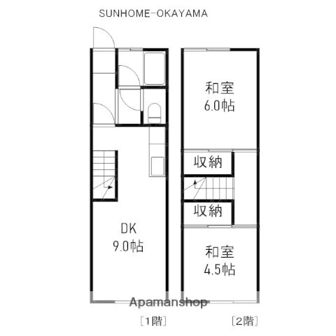 岡山県岡山市北区惣爪 吉備津駅 2DK 一戸建て 賃貸物件詳細