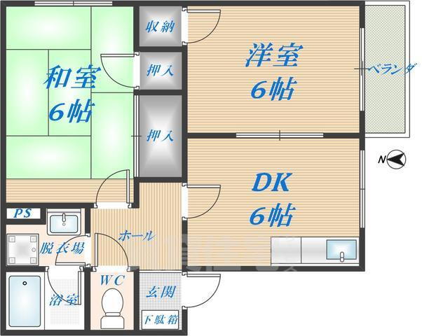 大阪府東大阪市俊徳町５ 長瀬駅 2DK アパート 賃貸物件詳細