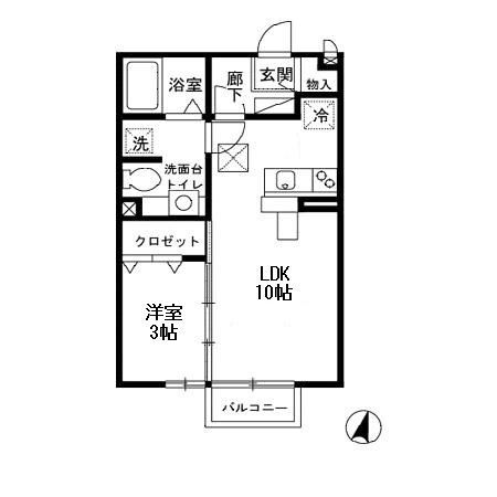 埼玉県桶川市若宮２ 桶川駅 1LDK アパート 賃貸物件詳細