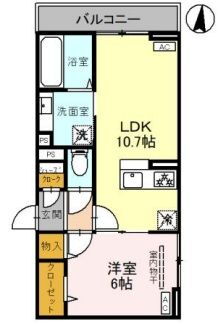 埼玉県越谷市千間台東１ せんげん台駅 1LDK アパート 賃貸物件詳細
