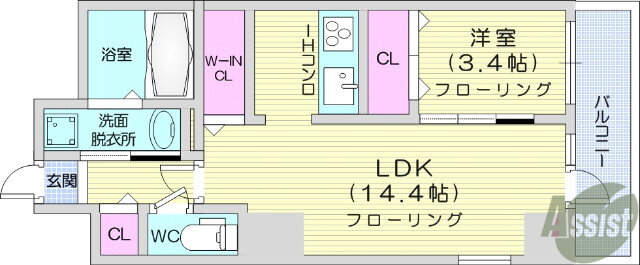 宮城県仙台市宮城野区榴ケ岡 宮城野通駅 1LDK マンション 賃貸物件詳細