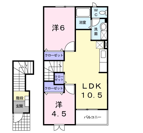 山口県宇部市大字東須恵 長門長沢駅 2LDK アパート 賃貸物件詳細