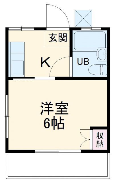 フラット渡辺 2階 1K 賃貸物件詳細