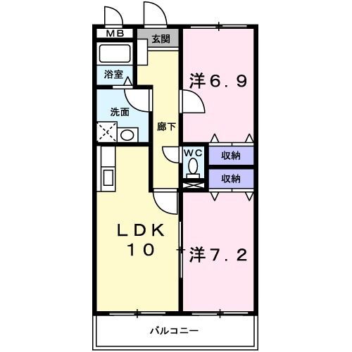 神奈川県大和市上和田 桜ヶ丘駅 2LDK マンション 賃貸物件詳細