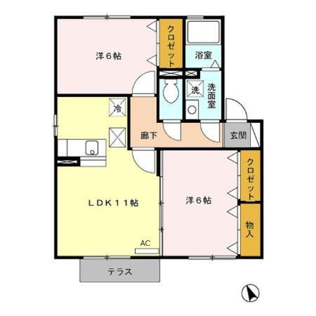 愛知県長久手市岩作南島 長久手古戦場駅 2LDK アパート 賃貸物件詳細