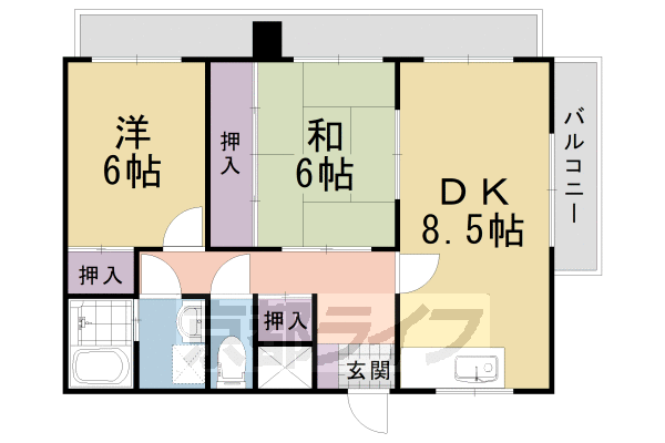 京都府長岡京市井ノ内下印田 西向日駅 2LDK マンション 賃貸物件詳細