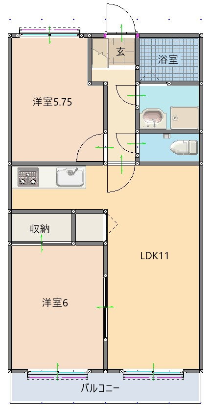 栃木県宇都宮市中今泉３ 駅東公園前駅 2LDK マンション 賃貸物件詳細