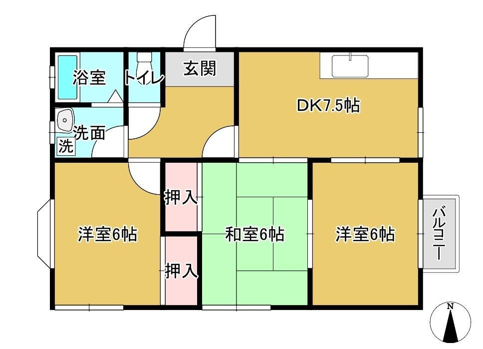 兵庫県姫路市大津区新町２ 平松駅 3DK アパート 賃貸物件詳細