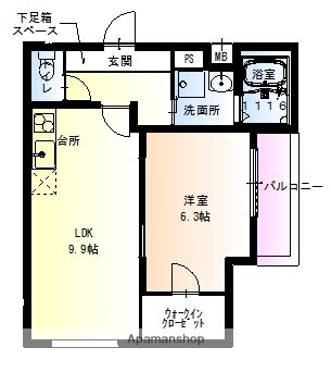 大阪府東大阪市友井３ 弥刀駅 1LDK アパート 賃貸物件詳細