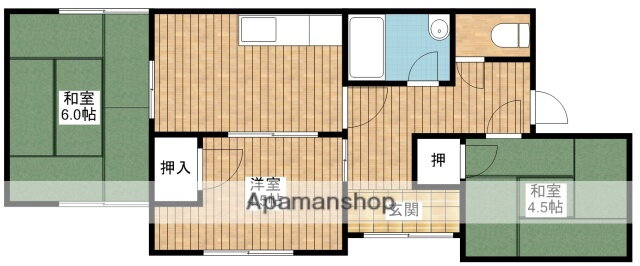 愛媛県松山市北斎院町 山西駅 3DK 一戸建て 賃貸物件詳細