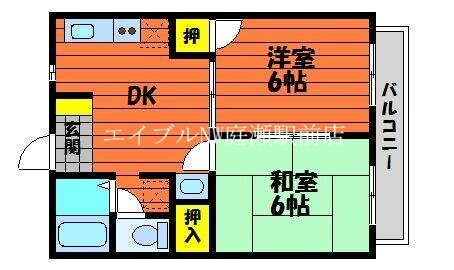 サンシティ安本　Ｂ棟 1階 2DK 賃貸物件詳細