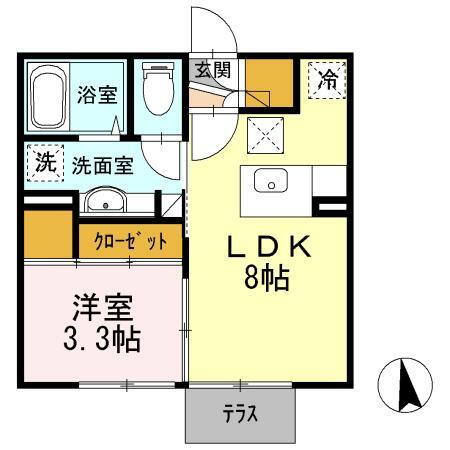 アルシオネ 1階 1LDK 賃貸物件詳細