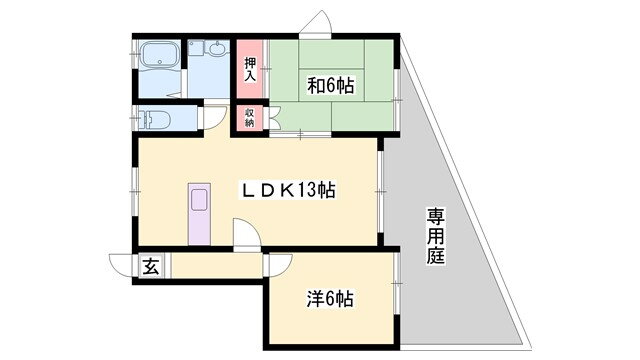 兵庫県神崎郡市川町西川辺 甘地駅 2LDK アパート 賃貸物件詳細