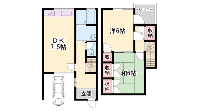 ロレーヌハイツ宝殿２×４ＩＩＩ 1階 2DK 賃貸物件詳細