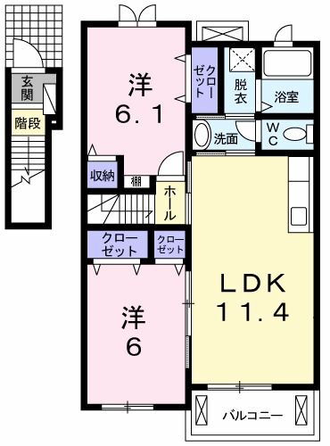 兵庫県三木市平田 三木駅 2LDK アパート 賃貸物件詳細