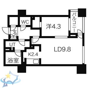 北海道札幌市中央区南二条西９ 西１１丁目駅 1LDK マンション 賃貸物件詳細