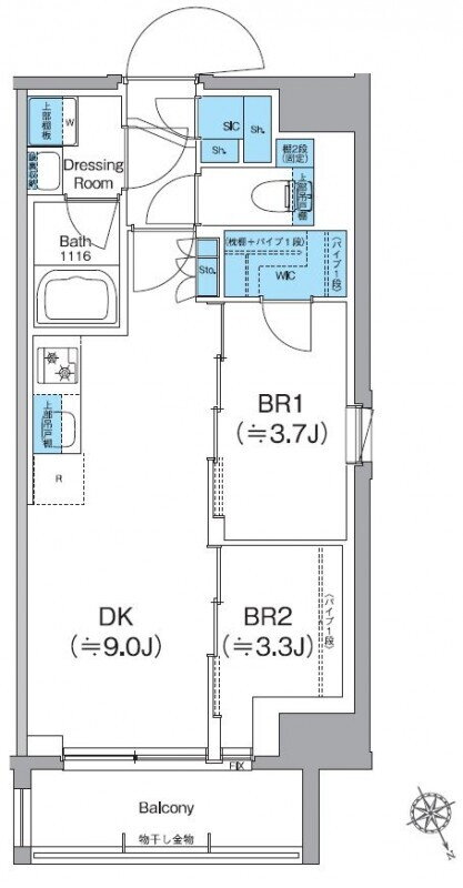 東京都台東区根岸２ 日暮里駅 2DK マンション 賃貸物件詳細