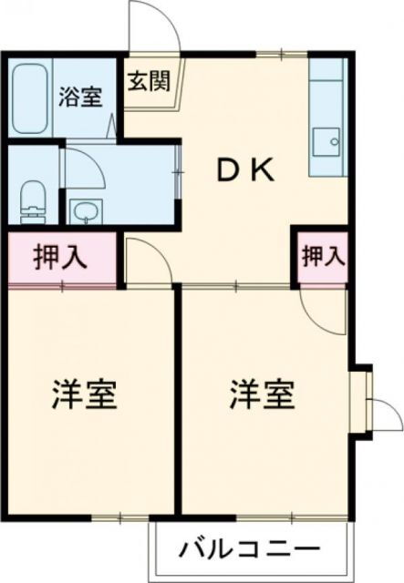 茨城県笠間市美原１ 友部駅 2DK アパート 賃貸物件詳細
