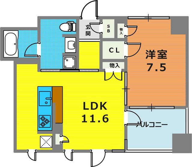 兵庫県神戸市中央区東川崎町１ ハーバーランド駅 1LDK マンション 賃貸物件詳細