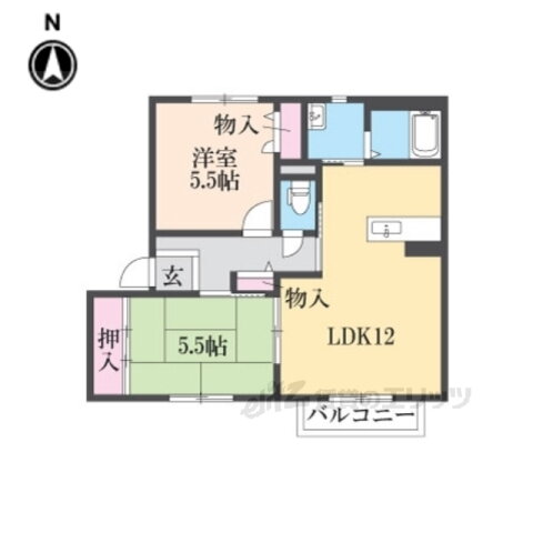 奈良県奈良市押熊町 高の原駅 2LDK アパート 賃貸物件詳細