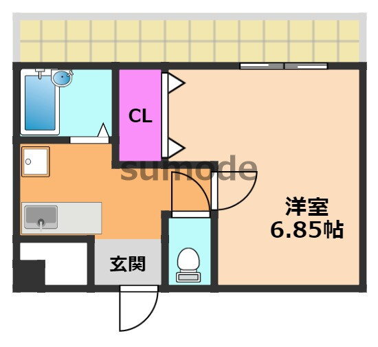 サンフォートメゾン 3階 1K 賃貸物件詳細