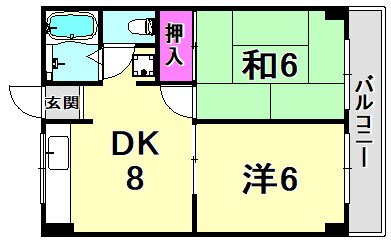 兵庫県西宮市大島町 門戸厄神駅 2DK マンション 賃貸物件詳細