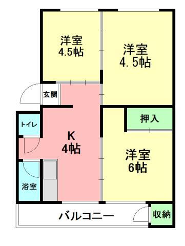 ブランヴェール 4階 3DK 賃貸物件詳細