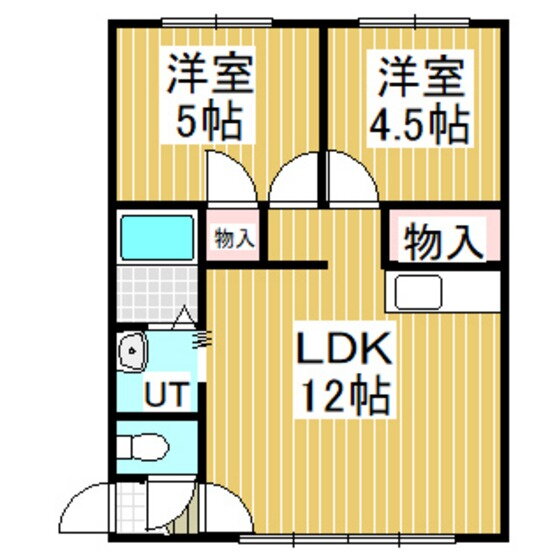 北海道苫小牧市ときわ町４ 糸井駅 2DK アパート 賃貸物件詳細