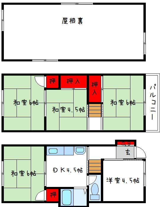 大阪府堺市中区堀上町 深井駅 5DK 一戸建て 賃貸物件詳細