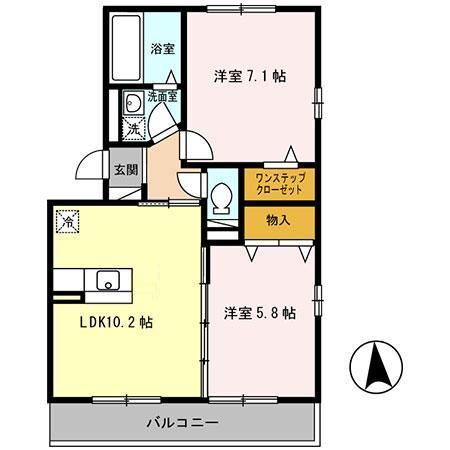 福島県福島市笹谷字三本松 福島駅 2LDK アパート 賃貸物件詳細