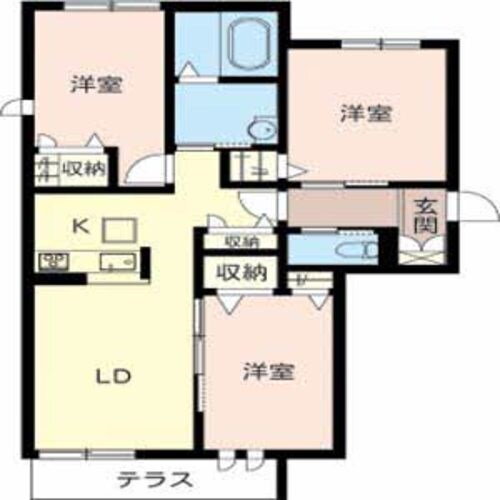 兵庫県姫路市飾磨区構２ 亀山駅 3LDK アパート 賃貸物件詳細