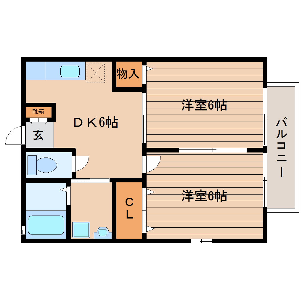 宮城県仙台市青葉区双葉ケ丘１ 黒松駅 2DK アパート 賃貸物件詳細