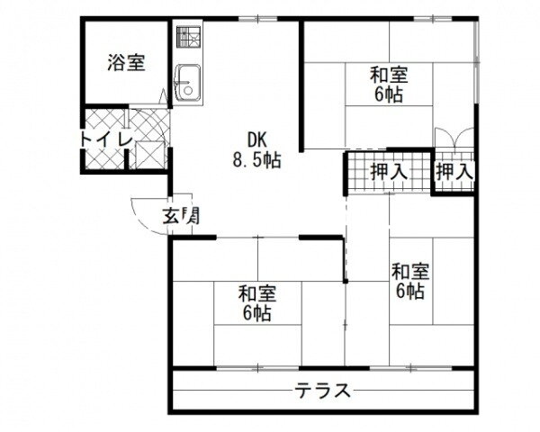 岡山県岡山市中区原尾島 高島駅 3DK アパート 賃貸物件詳細