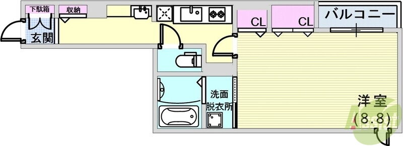 兵庫県神戸市兵庫区南逆瀬川町 兵庫駅 1K アパート 賃貸物件詳細