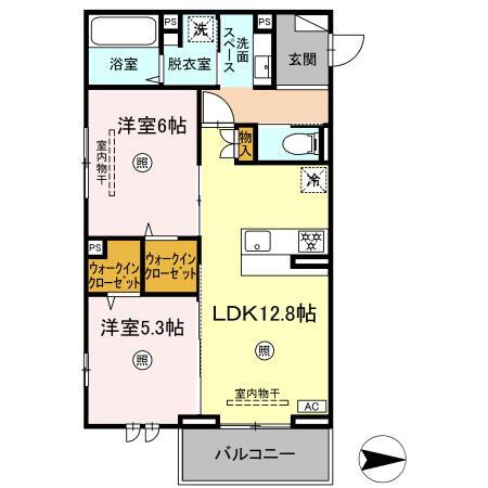 メゾン中筋 3階 2LDK 賃貸物件詳細