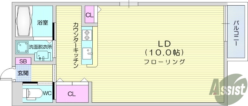 宮城県仙台市青葉区八幡３ 川内駅 ワンルーム アパート 賃貸物件詳細