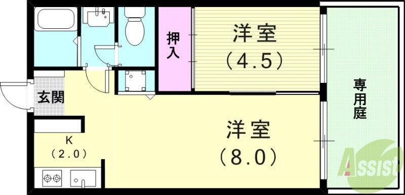 兵庫県神戸市灘区城内通３ 王子公園駅 1LDK アパート 賃貸物件詳細