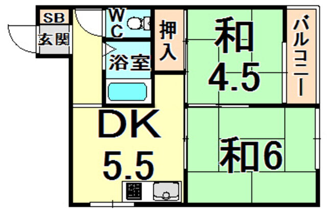 兵庫県尼崎市尾浜町２ 尼崎駅 2DK マンション 賃貸物件詳細
