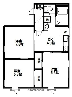 宮城県仙台市青葉区南吉成２ 3K アパート 賃貸物件詳細
