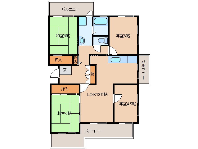 奈良県奈良市青山３ 近鉄奈良駅 4LDK マンション 賃貸物件詳細