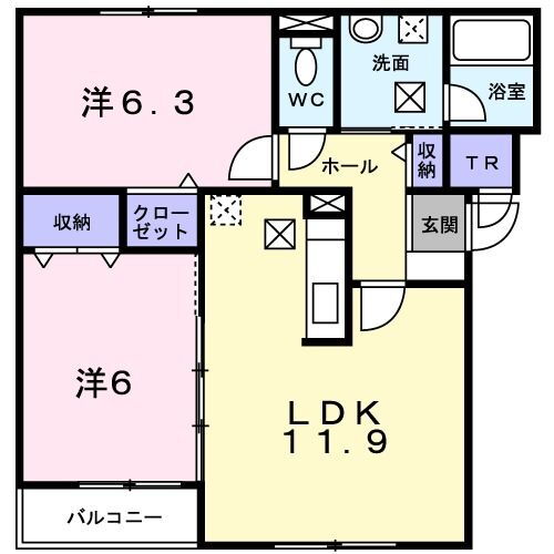 北海道札幌市北区東茨戸一条３ 麻生駅 2LDK アパート 賃貸物件詳細